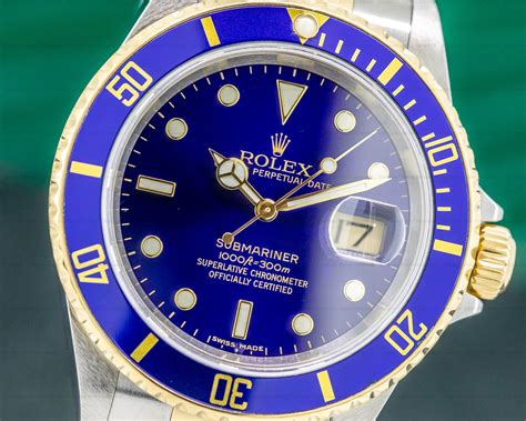 rolex blue submariner 16613